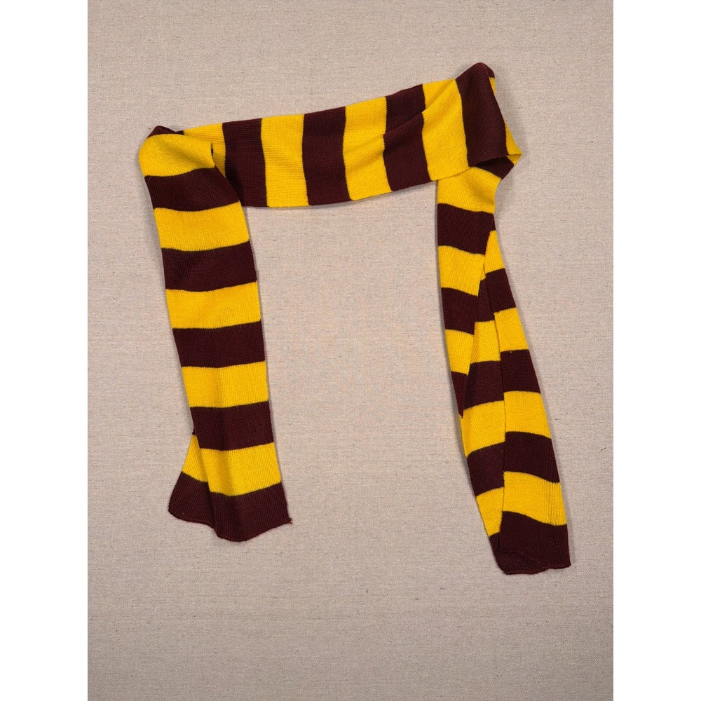 Harry Potter Gryffindor Scarf Burgundy Gold Striped Knit Cosplay Accessory